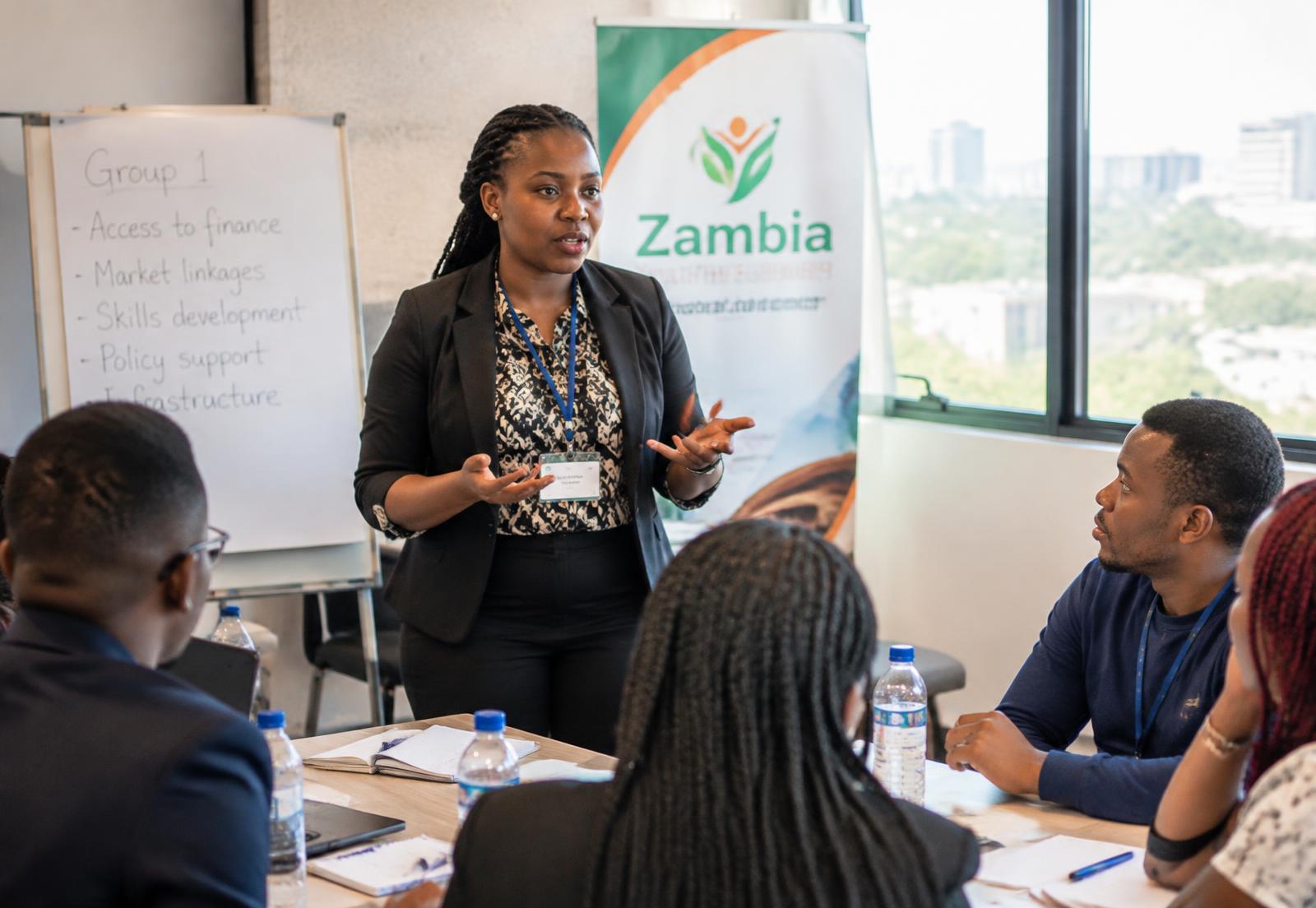 A facilitator leading a workshop